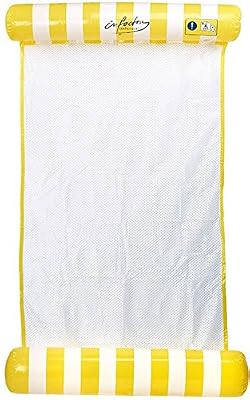 infactory Hamac flottant ultraléger avec repose-tête et repose-pieds gonflables
