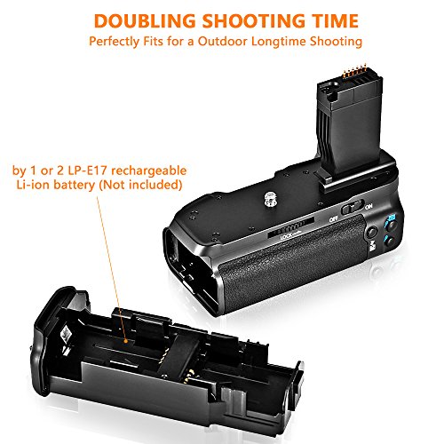 FOSITAN BG-1V Porte-cl  s verticale DSLR Canon  support de batterie Remplacement Canon pour BG-E18  compatible avec la cam  ra Canon 750D   760D   T6i   T6s   X8i   8000D