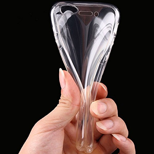JIREH 80374- Funda de doble cara 360 para iPhone 7 4 7    de silicona transparente