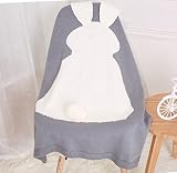 Amcool Schön Babydecke Stricken,Warm Weich Kinder Babydeckenbezug Hase Muster Wickelt Decken Newborn Infant Sleeping Bag Pucktücher - 2