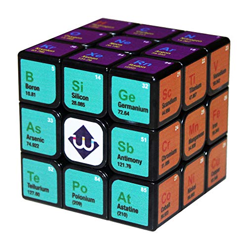 Preisvergleich Produktbild TTXLY Geschwindigkeit Würfel Kinder pädagogisches Spielzeug Geschenk Puzzle Wettbewerb 3x3x3 Rubik's Cube UV-Druck Chemie Erwachsene Lernwerkzeuge,Black