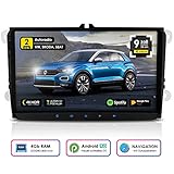 ✅ Sorglos-Paket für VW/Skoda/Seat: spezieller Quadlock Anschluss mit einem integrierten CAN Bus und Radio-Antennenadapter. Features: Android 9, FREISPRECHFUNKTION (leistungsstarkes Mikrofon im Radio integriert), 9