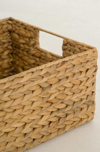 VIVANNO Regalkorb Schrankkorb aus Wasserhyazinthe „Lanta“ 34 cm, Natur - 2