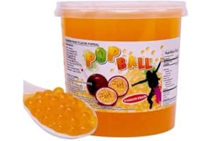 Damsouq® Pinshan Pop Balls (Bubble Tea Balls) - Passionsfrucht geschmack – 950 Gramm – Machen Sie Ihr eigenes Bubble Tea-Getränk! (Boba-Getränk)