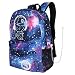 Produktbild Luminous Fashion backpack With USB Charging Anime Star Sky Galaxy Pattern Noctilucence Canvas BackpackRucksack Schultertasche Schulrucksack Oxford Gewebe Rucksack Reisen Daypack mit Fluoreszenz