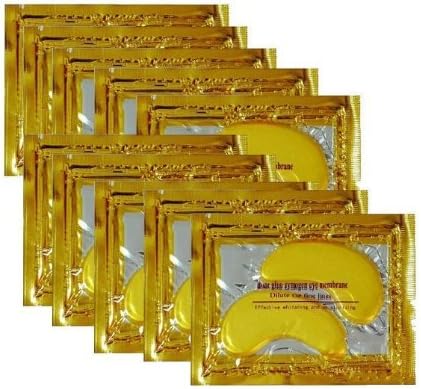 10/20/30/50/60/80/100 pairs wholesale New Crystal 24K Gold Powder Gel Collagen Eye Mask Masks Sheet Patch, Anti Ageing Aging, Remove Bags, Dark Circles &amp; Puffiness, Skincare, Anti Wrinkle, Moisturising, Moisture, Hydrating, Uplifting, Whitening, Remove Blemishes &amp; Blackheads Product. Firmer, Smoother, Tone, Regeneration Of Skin. Suitable For Home Use Hot or Cold. (30 pairs) by Hitece