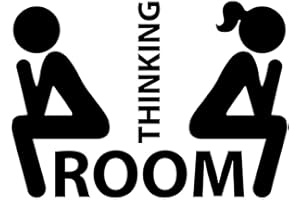 GESAR ART IN PROGRESS Adhesivo - Mural - Inodoro - Baño - WC - Divertido 25 cm x 20 cm - Puerta del baño divertida - Home Decor Small Toilet Sign Removable Wall Stickers