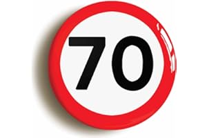 OZORATH BIRTHDAY MPH ROAD SIGN BADGE BUTTON PIN (Size is 2inch/50mm diameter)