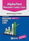 Image de Alpha Test. Bocconi Luiss Liuc. Manuale di teoria