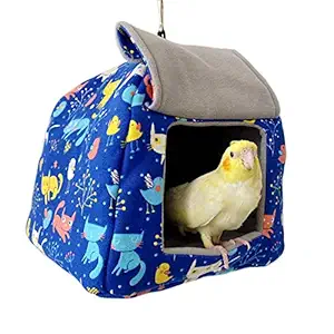Bird Tent Plush Hammock Parrot Warm Hanging Nest for Cage??Bird Hideaway Hut Swing House Bed??Small Animals Habitat Winter Snuggle Sleeping Cave for Hamster Rat Parakeets Conure Cockatiel Lov