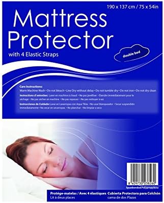 Premium Fitted Sheet Double Bed Sized Mattress Protector Elastic Strap