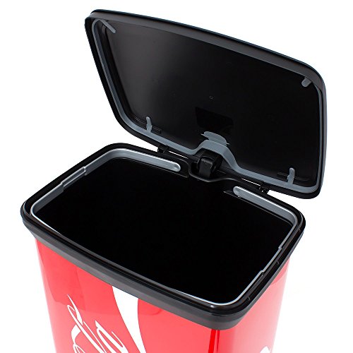 Curver 02162-C14-07 Abfalleimer Coca Cola Deco B Metallics mit Pedal, 50 L - 3