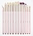 Qivange Eye Brushes Set Makeup Brush Kit with Pouch (12pcs Pink with Rose Gold)