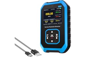 Geigerzähler Hancaner Dosimeter Strahlungsdetektor zur Messung von Radioaktivität,Strahlungserkennungsgerät X γ β-Strahlen Echtzeit-Überwachungsgerät LCD-Display mit Ton-Licht-Vibrationsalarmfunktion