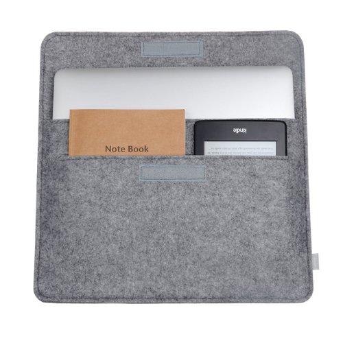 Inateck 13 3 Zoll Macbook Air Pro Retina 12 9 Zoll iPad Pro Filz Sleeve H  lle Ultrabook Laptop Tasche Farbe  Grau