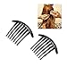 Homgaty 2X Women Girls Side Hair Comb Plastic Slides Grips Headwear Accessory Black