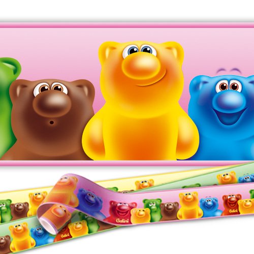 Preisvergleich Produktbild Kinder Bordüre Marburg Gummibärchen Rosa 62532