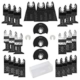 CHISTAR 28 Pcs Accessoires d'outils Oscillants Multifonctions Lame de scie universelle pour Bosch, Dewalt, Makita Couper les coins de Bois/Carrelage/Clou