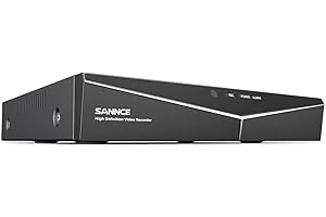 SANNCE CCTV DVR 8 Canali, 5MP Lite DVR Video Sorveglianza per Analogico/CVBS/AHD/TVI/CVI/IP, Rilevamento Movimento, Avviso e-mail con Immagini, Visualizzazione Remota,No HDD