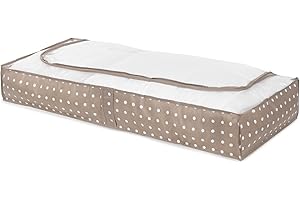 Compactor Rivoli Extra Flat Under bed Storage Bag 107 x 46 x 16cm, Cappuccino/White