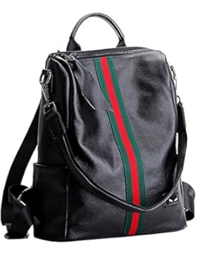 Menschwear Damen Echtes Leder Rucksack Wandern Reisetasche 28cm