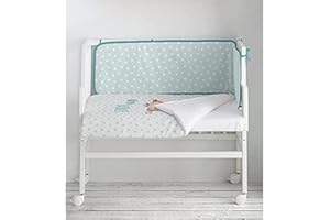 TANUKI 39946 MINICUNA COLECHO + Textil Foxy Dreams, Azul, 85x85x45