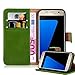 Produktbild Cadorabo Hülle für Samsung Galaxy S7 - Hülle in Gras GRÜN – Handyhülle im Luxury Design mit Kartenfach und Standfunktion - Case Cover Schutzhülle Etui Tasche Book