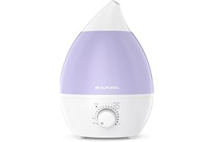BEAUTURAL Cool Mist Humidifier, Ultrasonic Humidifiers, End for Dry Air, No Noise 7 Color LED Night Lights with Automatic Shut-off Function for Home Baby Room Bedroom Office (2.8L)