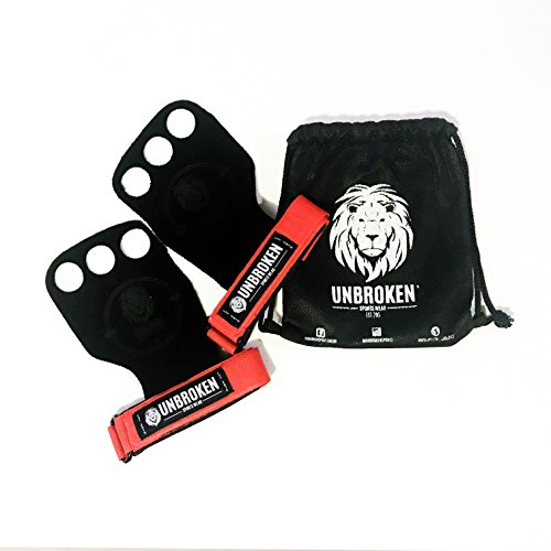 Unbroken Calleras Grips Guantes Cuero Alta Calidad para Ejercicio Gimnasio Crossfit (M)