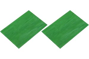 sourcing map 2 Pcs Stained Glass Sheet Mosaic Tile 7.9 Inch x 5.9 Inch Bright Green Stained Glass Sheets for Crafts DIY Art Project