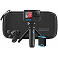 GoPro HERO10 Black Bundle - Includes Magnetic Swivel Clip, Rechargeable Battery (2), Shorty (Tripod + Grip), and Carrying Case, 5.3K