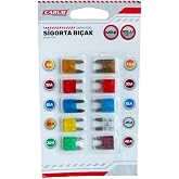Carub Mini Sigorta Bı&ccedil;ak Seti, 10'lu, 5A-40A, Evrensel Ara&ccedil; Sigortası