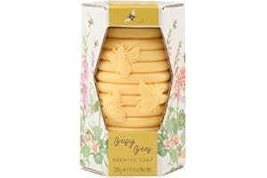 Heathcote & Ivory Soap 280g, Orange Blossom and Honey Fragrance, Moisturising, Shea Butter, Vegan and Cruelty Friendly, FSC Certified, Gift For Nature Lovers, Busy Bees Beehive Soap Bar
