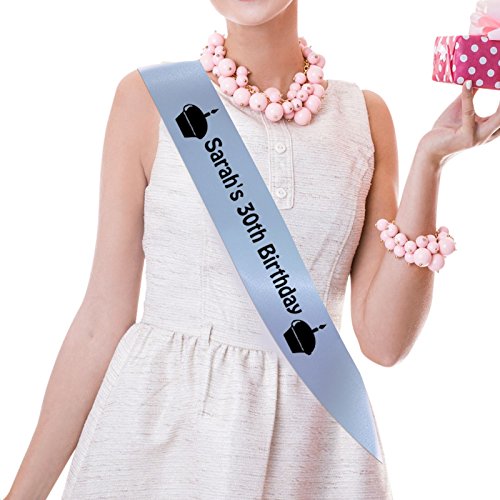 Personalised DELUXE SASH 16TH 18TH 30TH 40TH 50TH 60TH 70TH 80TH 90TH 100TH SASHES