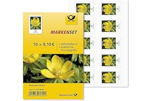 GENERISCH 10 Stück 0,1 EUR 10 Cent postfrische Selbstklebende Briefmarken | Frankaturware Markenset Zufällig ausgewähltes Motiv + Heartforcards® Versandschutz
