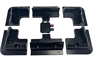 2012 7PCS Solar Panel Mounting Brackets,Drill-Free,ABS Solar Panel Brackets,Support Kit for Roofs of RV, Caravans, Vehicles, Camper Vans, Garages, Sheds, Deck of Boats, (White) (Black)