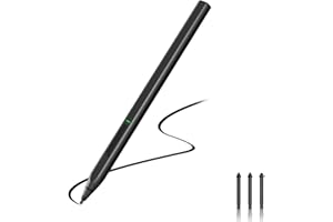 SUPERNIGHT Surface Pen Slim, Stylus Pen Surface 4096 Druckempfindlichkeit mit HB/H/2H Tip Spitze Ersatzspitze, Tilt Palm Rejection Schnellladung für Surface Pro 3/4/5/6/7/X/Go/Laptop/Studio/Book