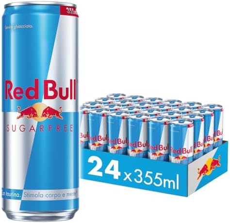 Red Bull Energy Drink, Senza Zuccheri, 355 ml (24 Lattine)