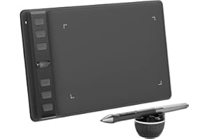 ‎HUION HUION 2023 nowy tablet graficzny Inspiroy 2 S, przenośny tablet do rysowania 6,3 x 3,9 cala z 8192 poziomami, bezbateryjny długopis cyfrowy, 6 klawiszy naciskowych + przewijacz, do systemu Windows Mac