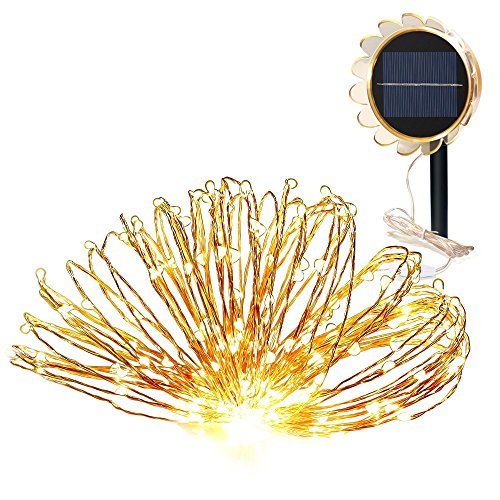 GRDE® Lichterkette Solar led Globe Garten Lichterkette Dekorative Beleuchtung Außenlichterkette Weihnachtsbeleuchtung Atmosphäre Lampen 2 Modi (Standby/Blinken)für Innner Außen, Gärten, Bäume, Traufe, Zaun, Geländer, Balkon, Weihnachten Hochzeit Geburtstag