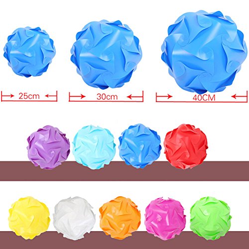 Original DIY Lampenschirm Puzzle Schatten Kugel Dekoration Festival Moderne PR Pendelleuchte 30pcs Set Durchmesser 30 cm (orange) - 4