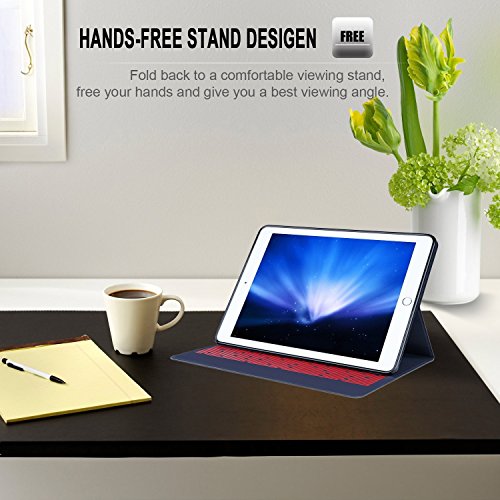 Ipad Pro 10.5 hülle, IVSO hochwertiges PU Leder Etui hülle Tasche Case – mit Standfunktion, super 360° Anti-Wrestling, ist für Ipad Pro 10.5 Tablet-PC perfekt geeignet (Für Ipad Pro 10.5, Blau) - 8
