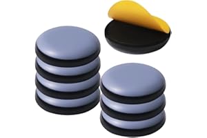 HICYCLE2 Deslizadores autoadhesivos para Muebles, para Poder moverlos sobre alfombras y Suelos de Madera Dura (8, Redondo,30mm)