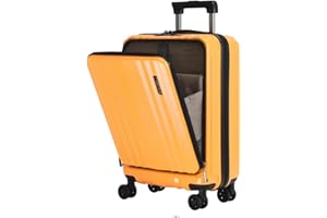 TydeCkare Bagaglio a mano da 21 pollici con scomparto per laptop, giallo., 20 Pollice, valigetta