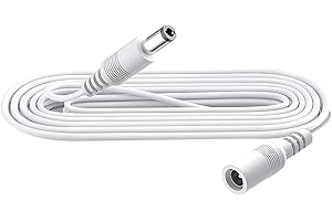 Auroh CCTV 2.1 x 5.5mm DC 12V Power Extension Cable Black 3M/5M/10M Male to Female, Power Supply Adapter Extender Cord for CCTV Security Cameras, DVRs, LED Strips, Routers. (3 Mtr White)