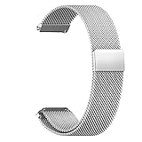 Pinhen Schnellverschluss-Magnet Milanaise-Armband / Ersatz-Armband aus Edelstahl, für ASUS Zenwatch 3 / Pebble Time Round 14 mm und andere Uhren mit 14 mm breiter Öse.