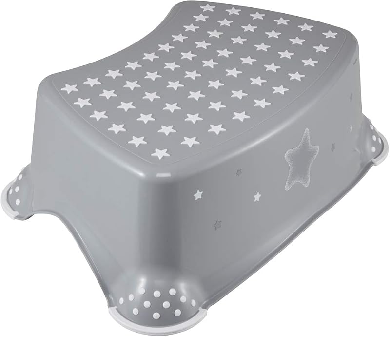 keeeper Stars Tritthocker, Ab ca. 3 bis ca. 14 Jahren, Anti-Rutsch-Funktion, Tomek, Grau