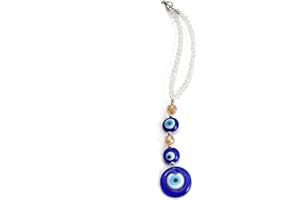 SHIRENE Mauvais Oeil pour Rétroviseur de Voiture,21 cm Décoration à Suspendre pour Rétroviseur de Voiture pour Fenêtre Porte Cadre de Balcon Protection Contre Le Mauvais Œil et Cadeaux Turcs