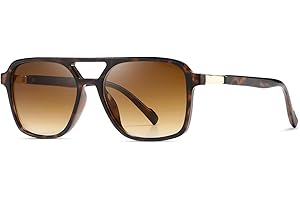 kimorn Retro Sonnenbrille für Damen Herren Trendy Retro Sonnenbrille Rechteck Rahmen Schatten K1649