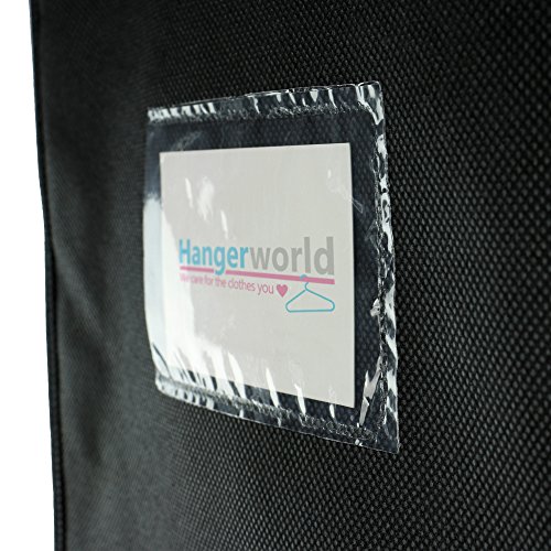 Atmungsaktiver Reise Kleidersack mit Tragegriffen und Druckknopfverschlüssen – schwarz – 137 cm – Hangerworld - 6